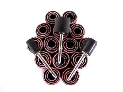 Mixed Sanding Drum Sleeves  45 pcs 1/2“ 3/8” 1/4 ” Plus 3 mandrels