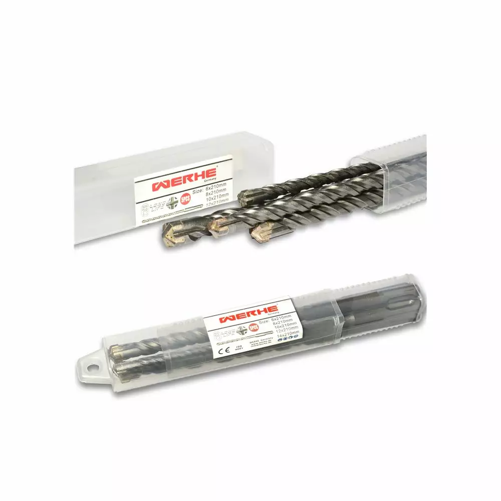 SDS PLUS Concrete Drill Bit Set 6-14 x 210 mm